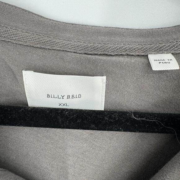 Billy Reid shirt mens XXL gray henley long sleeve minimalist casual cotton - Picture 4 of 5